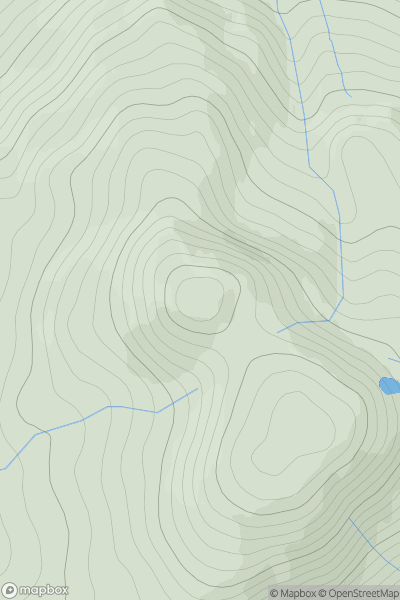 Thumbnail image for Meall Buidhe [Minginish and the Cuillin Hills] showing contour plot for surrounding peak